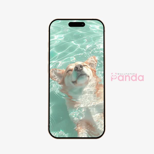 Joyful Swimming Dog Cinematic Mobile Wallpaper