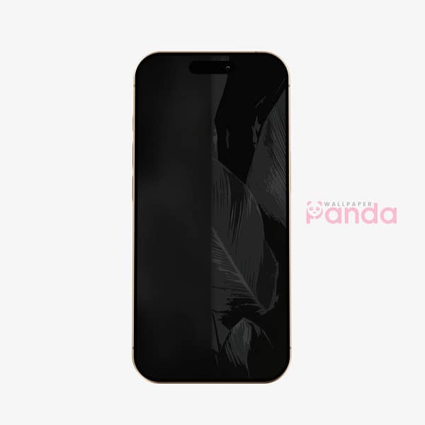 Minimal Palm Leaf Black Background Botanical Mobile Wallpaper