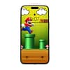 Active Mario Running, Jumping Over Pipes Phone Wallpaper