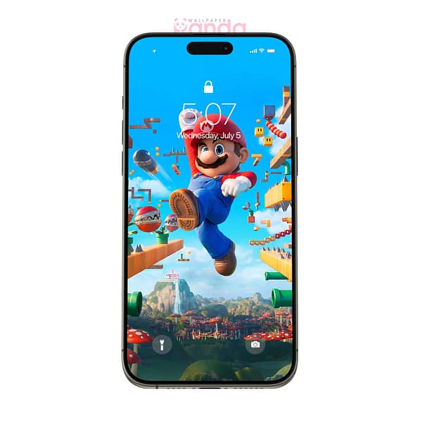 Excited Mario Jumping Through Obstacles