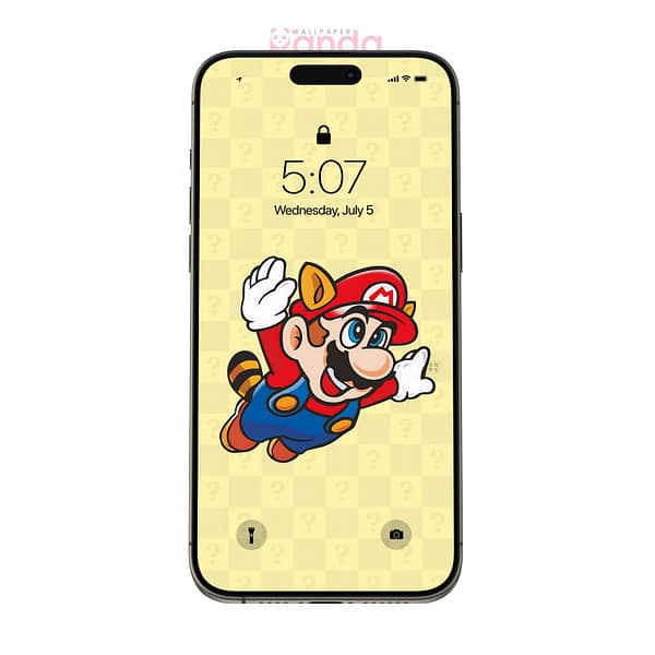Soft Yellow Super Mario Flying