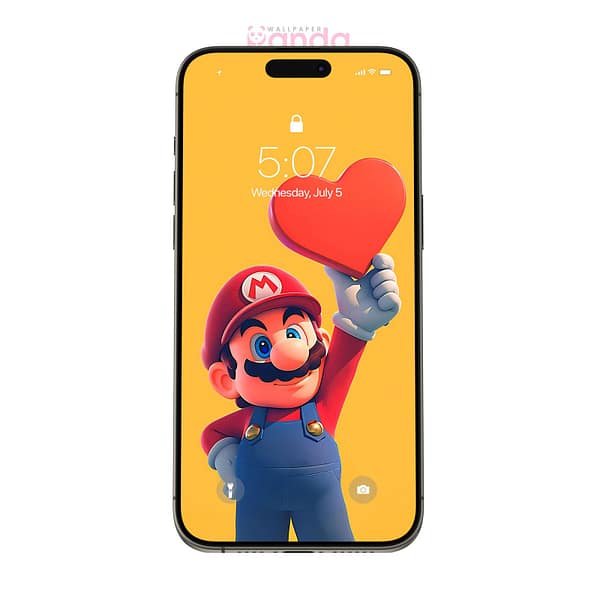 Super Mario with a Big Red Heart