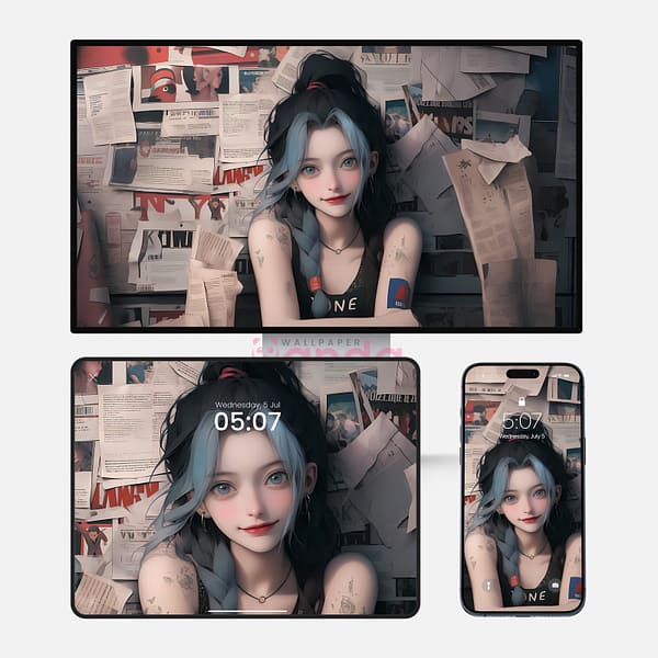 Black Hair Jinx Newspaper-3-in-1-Max-Wallpapers