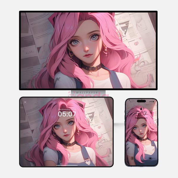 Hot Pink Jinx Portrait-3-in-1-Max-Wallpapers