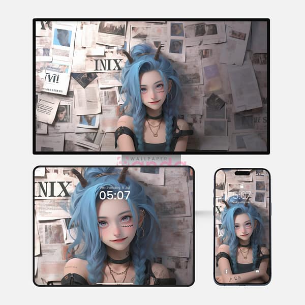 Jinx Warm Pose-3-in-1-Max-Wallpapers