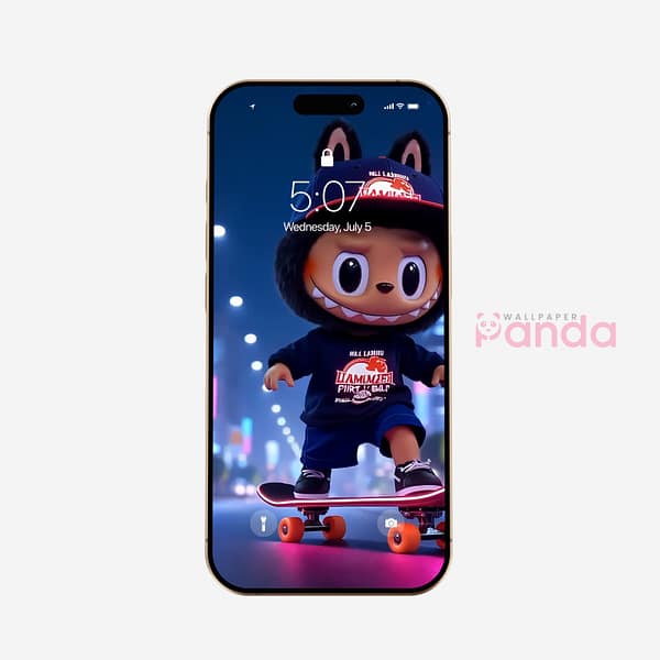 Labubu on Skating Board-iPhone-16-Wallpaper.jpg