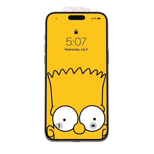 Funny Wide Eyes Bart Simpson Phone Wallpaper