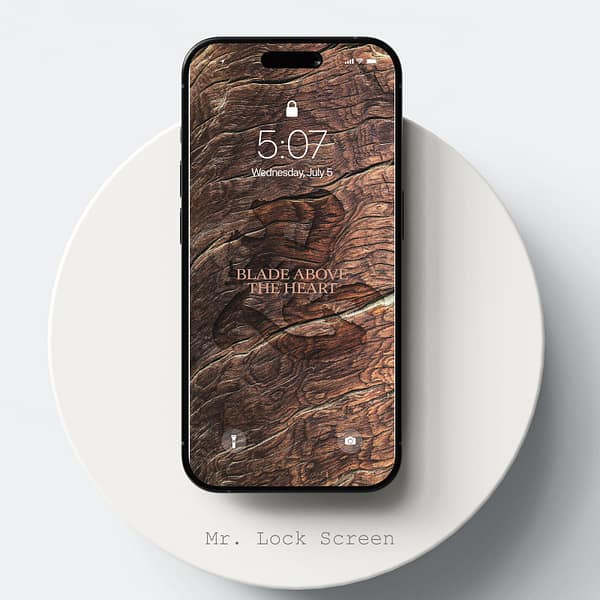 Wood Grain Ninja Food Style Phone Wallpaper