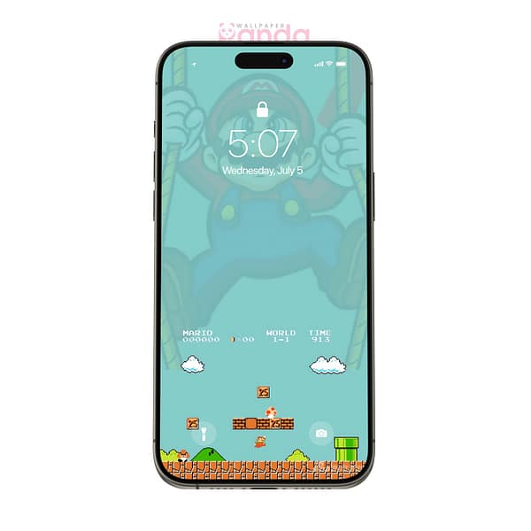 Elegant Seafoam Blue Background Mario World