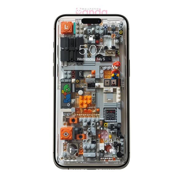 Basic Colors Mario Lego Phone Interior Phone Wallpaper