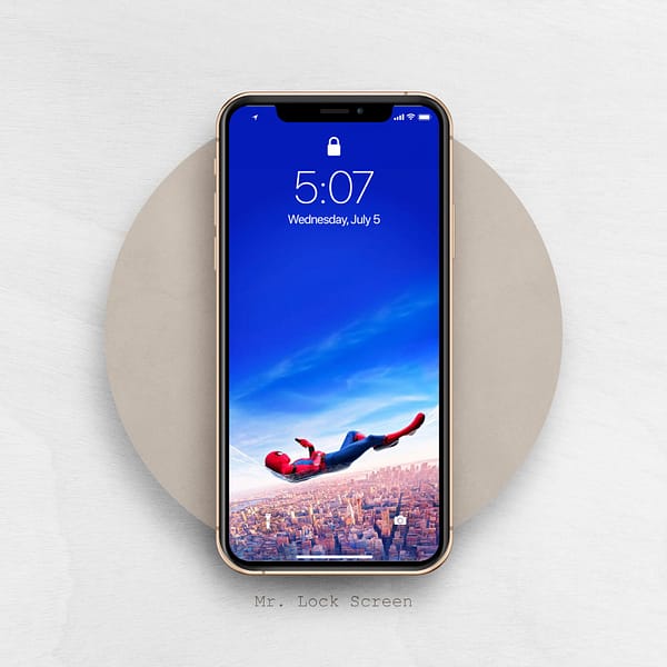 Cool Spider-man Relaxing in the Sky Phone Wallpaper