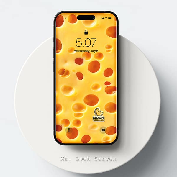 Labelled Moon Cheese Food Phone Wallpaper