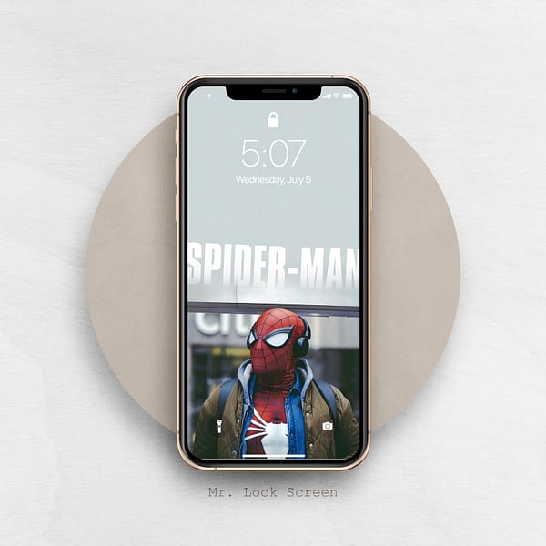 Minimalist Spider-Man Pose at the Bus Stop Minimalist Spider-Man Pose at the Bus Stop Phone Wallpaper