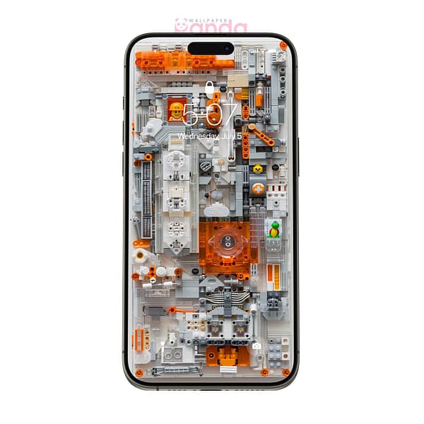 Orange Lego Construction Phone Interior Phone Wallpaper