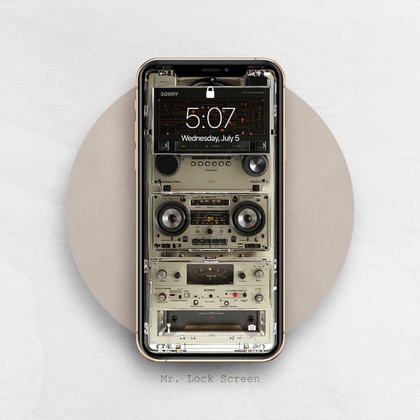 Retro Sony Sound System with Amplifier Phone Wallpaper