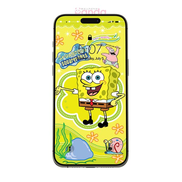 Say Hello to SpongeBob SquarePants Phone Wallpaper