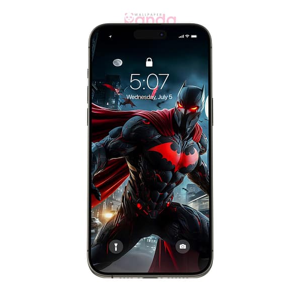 Modern Batman Armor Close-Up Portrait Phone Wallpaper