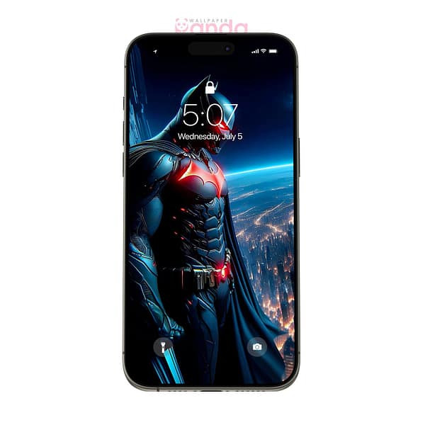 Dark Knight Watching Over Gotham City Digital Phone Wallpaper