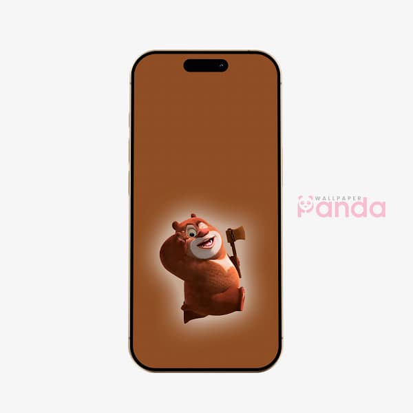 All Brown Minimalist Briar Boonie Bear Phone Wallpaper