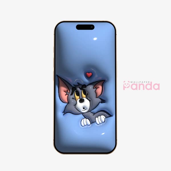 Bold Blue Tom Whimsical Fun Phone Wallpaper