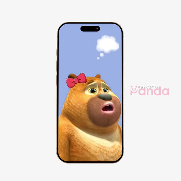 Bramble with Red Bow Boonie Bears Phone Wallpaper - 1931433792 Bramble with Red Bow Boonie Bears