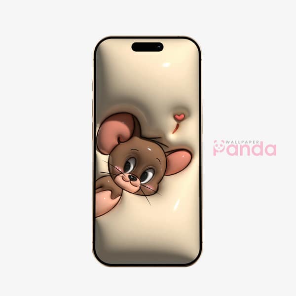 Cartoon Jerry Swirling Heart Background Wallpaper