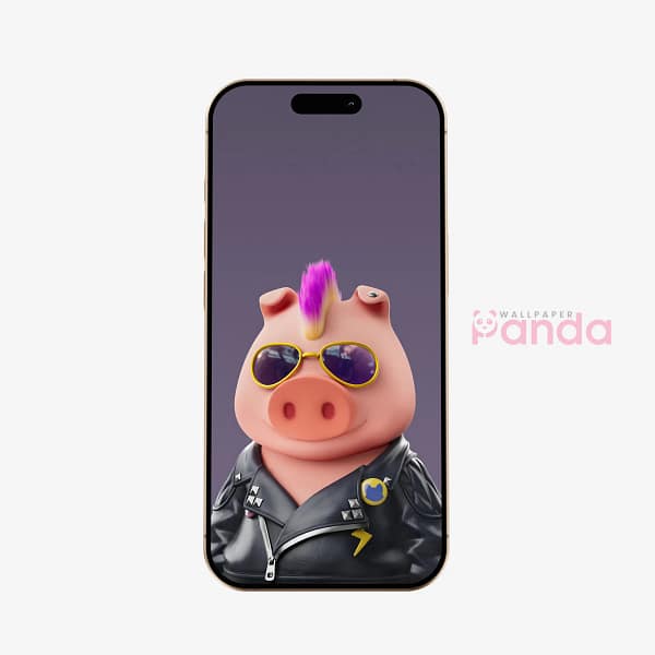 Extra Cool The Pig Motor Rider Portrait Phone Wallpaper