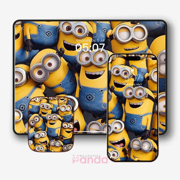 Faces of Minions Phone, Watch & Tablet Wallpapers