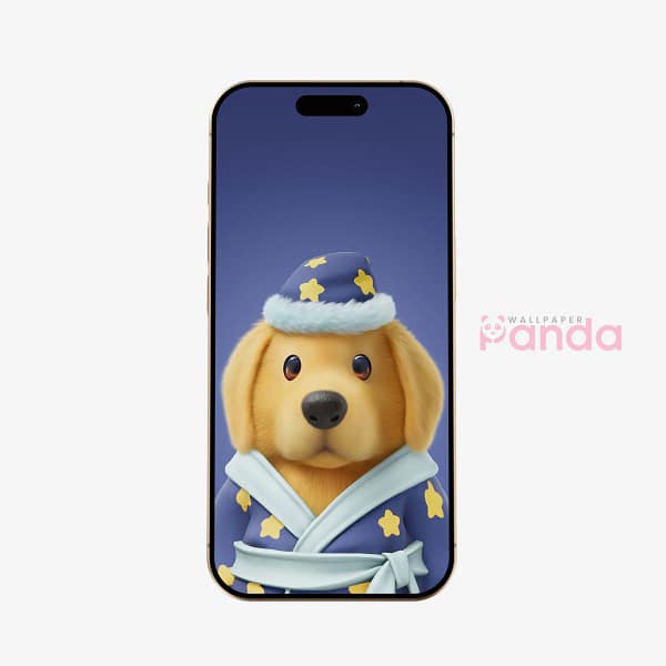 Fluffy's PJ Dog Party Animals Phone Wallpaper