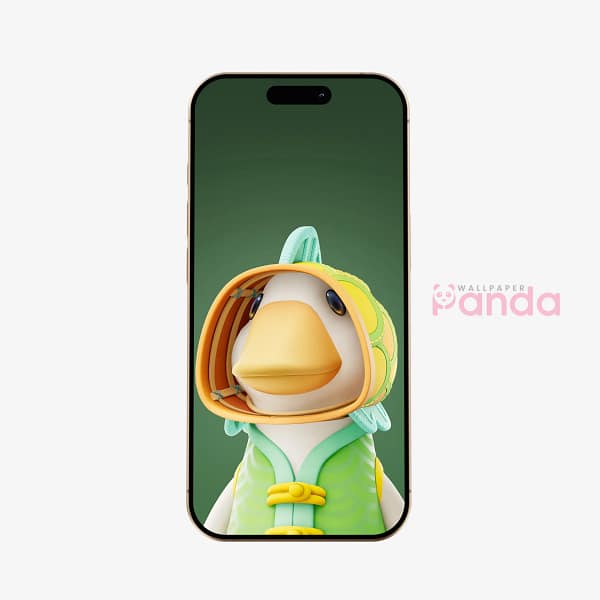 Green Ducky Dragon Boat Party Animals Phone Wallpaper