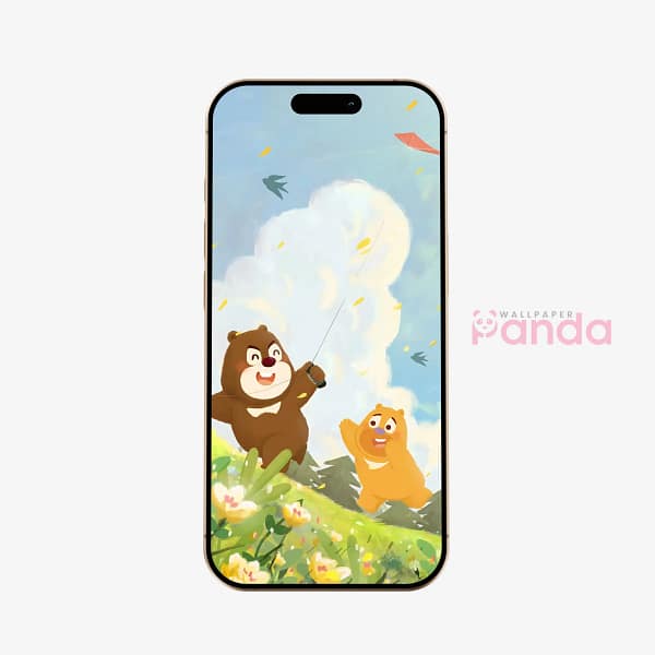 Kite Flying Lovers Little Briar & Bramble Phone Wallpaper