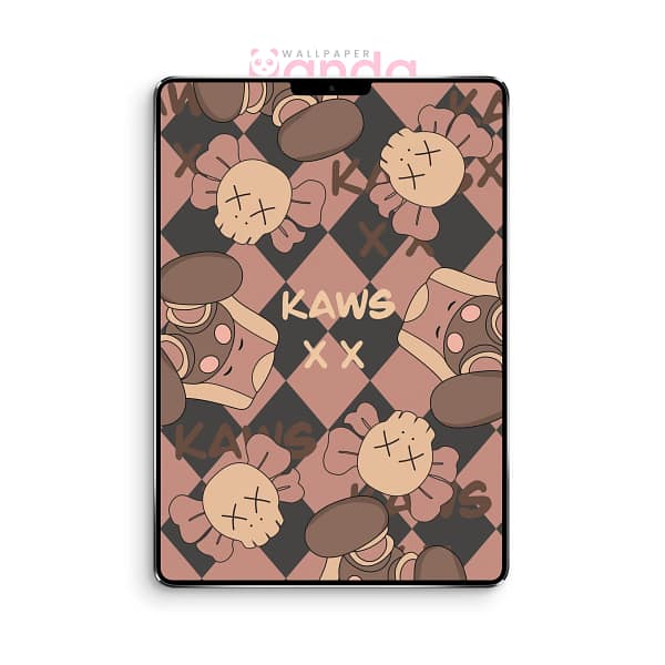 Masala & Old Rose KAWS OriginalFake Tablet Wallpaper