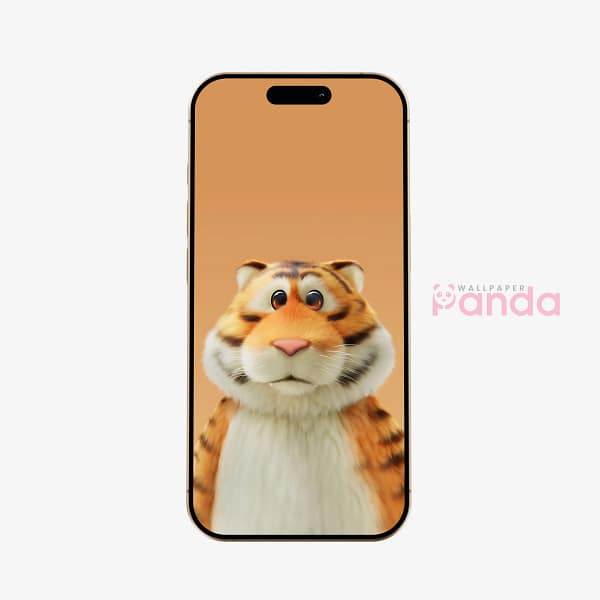 Reddish-orange Tiger Portrait Phone Wallpaper