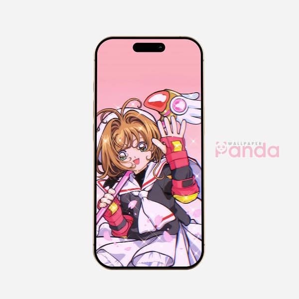 Sakura Anime Phone Wallpaper with Stars