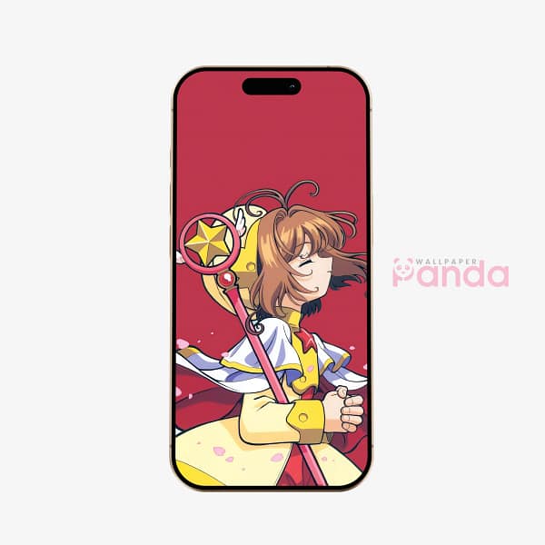 Sakura Elegant Magical Girl Phone Wallpaper