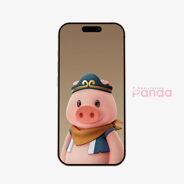 San Juan Lovely Pig Portrait Phone Wallpaper