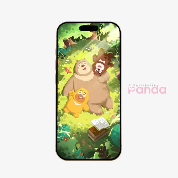 Summer Time Garden Rest Boomie Bears Phone Wallpaper