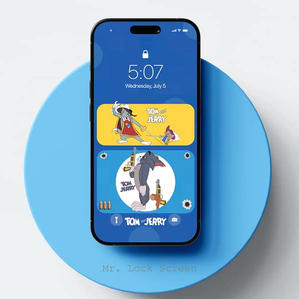 Tom & Jerry Gun Up, Sword Fight Phone Wallpaper