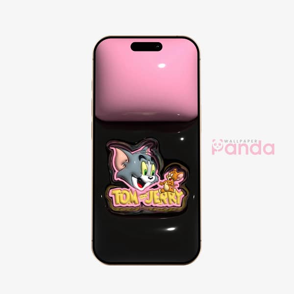 Tom and Jerry Swirling Cute Pink Phone Background