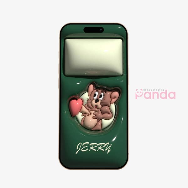 Vibrant Dark Green Jerry Heartbeat Wallpaper