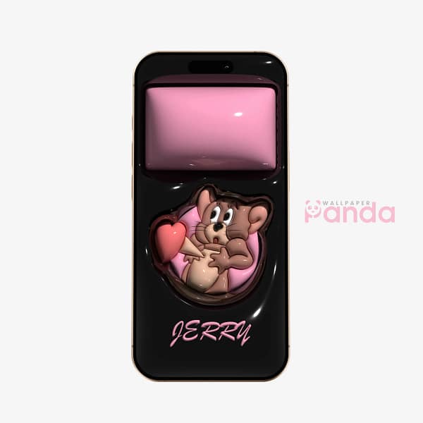 Vibrant Jerry Swirling Pink Heart Wallpaper