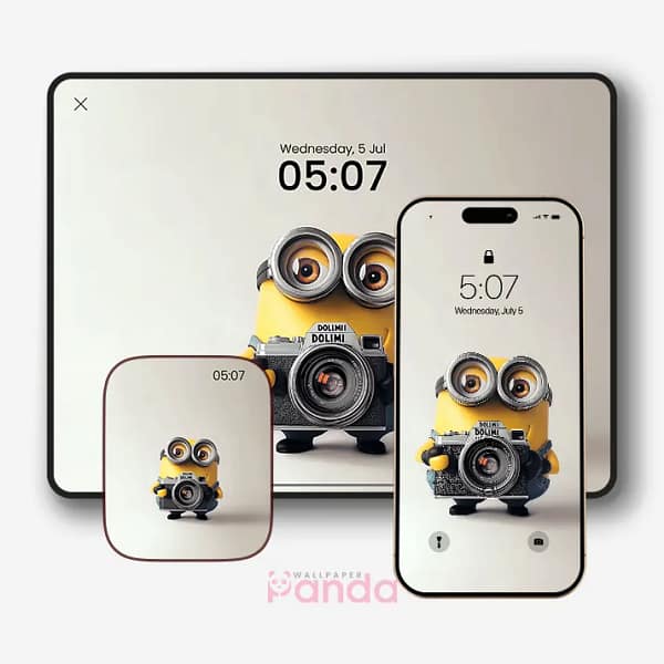 Vintage Minions with Camera Phone, Watch & Tablet Wallpapers