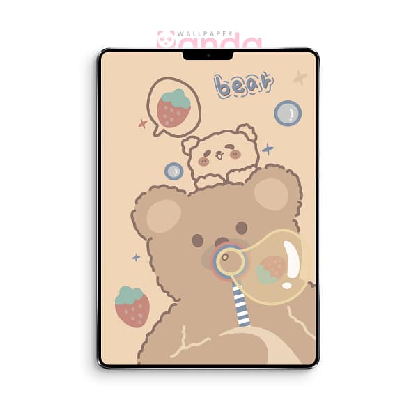 YMSD Cute Korean Kawaii Bear Tablet Wallpaper