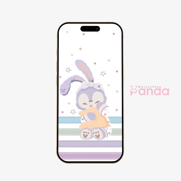 Lavender Bunny Plush Cute Phone Wallpaper