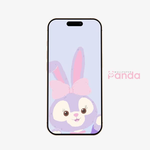 Lavender Bunny Cute Anime Phone Wallpaper