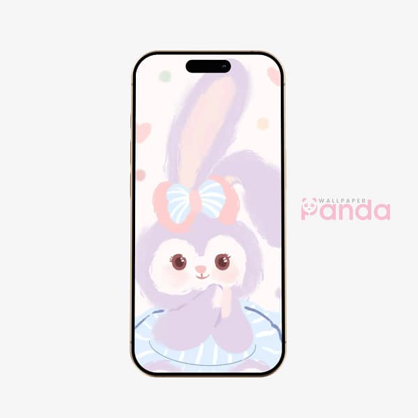 Lavender Bunny Pastel Cute Phone Wallpaper