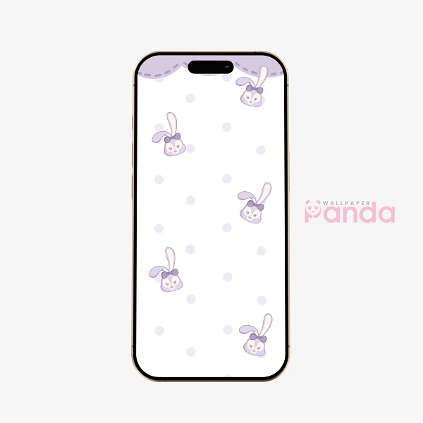 Lavender Bunny Pastel Phone Wallpaper