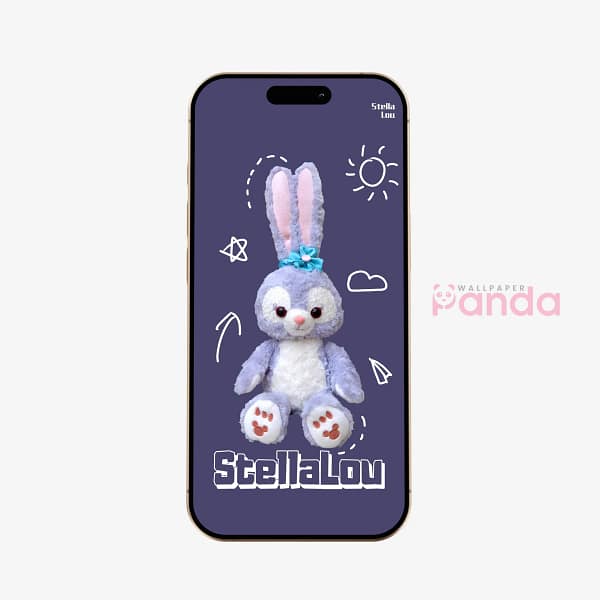 StellaLou Lavender Bunny Cute Phone Wallpaper