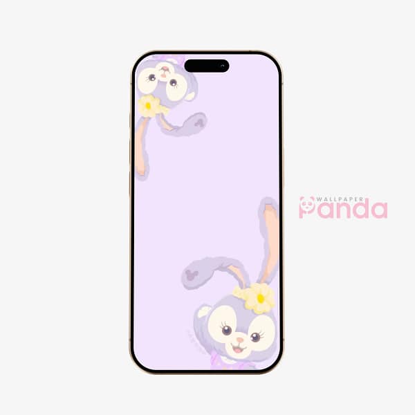 Cute Lavender Plush Bunny Phone Wallpaper