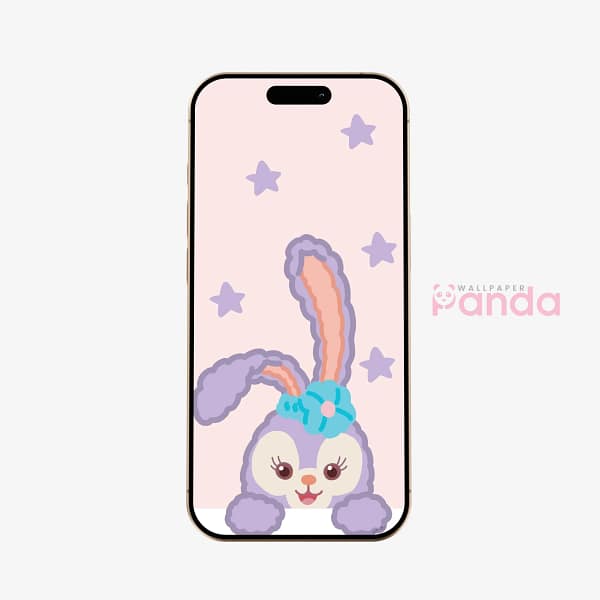 Lavender Bunny Whimsical Pastel Phone Wallpaper
